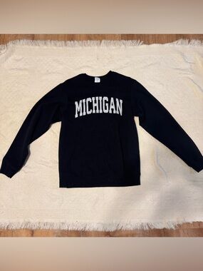University of Michigan Sweatshirt Black Fan Favorite Crewneck Medium